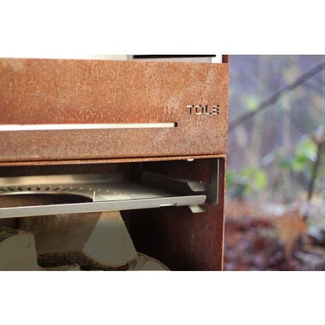 Support de grilles de cuisson pour barbecue cheminée