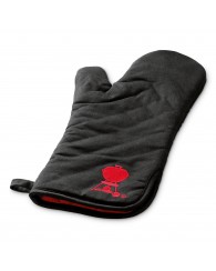 Gant de barbecue noir, avec Kettle rouge