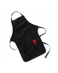 Tablier de barbecue noir, avec Kettle rouge